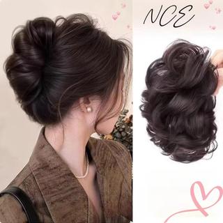 Kẹp đuôi ngựa NCE với lông tơ tự nhiên tổng hợp, tạo kiểu gợn sóng xoắn