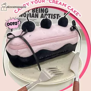 Cheenm Cherry Cake Pencil Case Chức Năng Dễ Thương Dung Tích Lớn Văn Phòng Phẩm Tổ Chức Túi Bảo Quản Sinh Viên Túi Đựng Bút Túi Trang Điểm VN