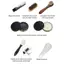 Springevenstar HorseHair Giày Bộ Bàn Chải Da Chăm Sóc Làm Sạch Dụng Cụ Đánh Bóng Bụi Shoehorn Trắng Giày Bảo Trì Bộ Gỗ Mềm Giặt Springevenstar