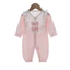 Bộ áo liền quần cho bé phong cách mỏng Áo liền quần Cotton thoải mái Bộ áo liền quần dài tay nơ quần áo