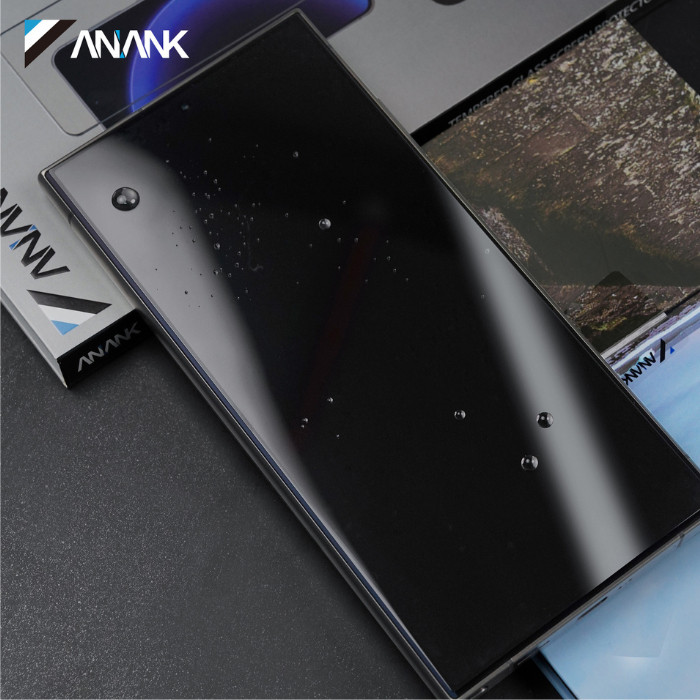 [Chính Hãng] Kính Cường Lực 3D Anank Cho Samsung S24 /S25 / S26 Ultra - Trong, Chống Nhìn Trộm, Vân Tay Siêu Âm Nhạy Bén