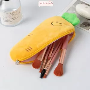 Túi đựng bút ITRUMPET, Bút chì cà rốt sang trọng, Phim hoạt hình Túi văn phòng phẩm cà tím cầm tay dung tích lớn