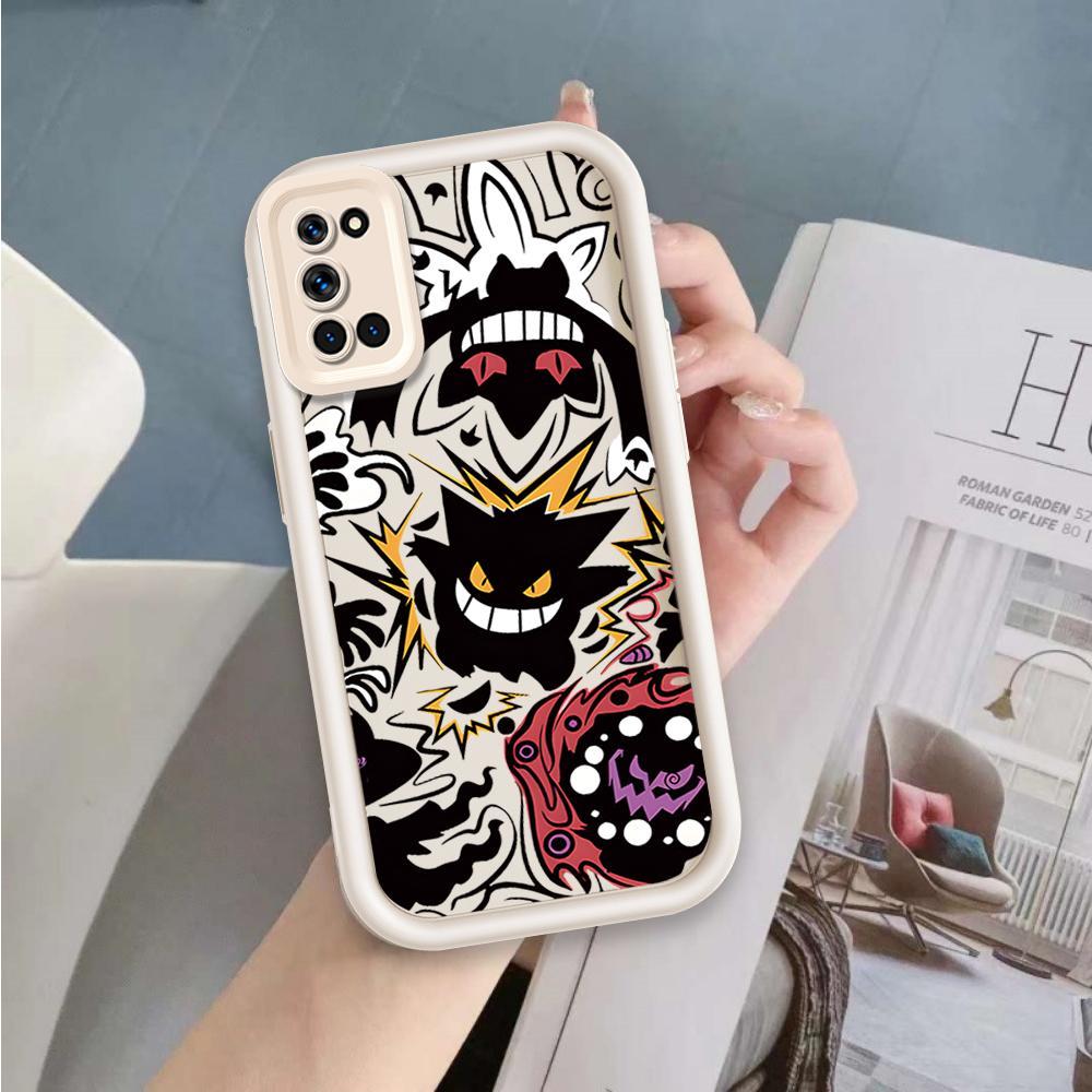 Ốp Lưng Cho OPPO A72 4G A92 A52 Hoạt Hình Silicon Phụ Kiện Vỏ Điện Thoại Mềm TPU Gengar Mắt Thiên Thần Ốp Lưng Chống Sốc