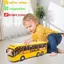 Đồ chơi ô tô mô hình xe buýt trường học DARON, tỷ lệ 1 / 16 Đồ chơi ô tô mô hình xe buýt 12,5 Inch, Xe buýt thành phố kéo lại Chất liệu nhựa Màu vàng Quán tính Bộ sưu tập đồ chơi xe buýt thành phố Đồ trang trí