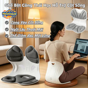 Ghế Bệt Công Thái Học Hỗ Trợ Cột Sống,Giảm đau Lưng,Chống Cong Vẹo,Thoải Mái Ngồi Lâu Không Mỏi