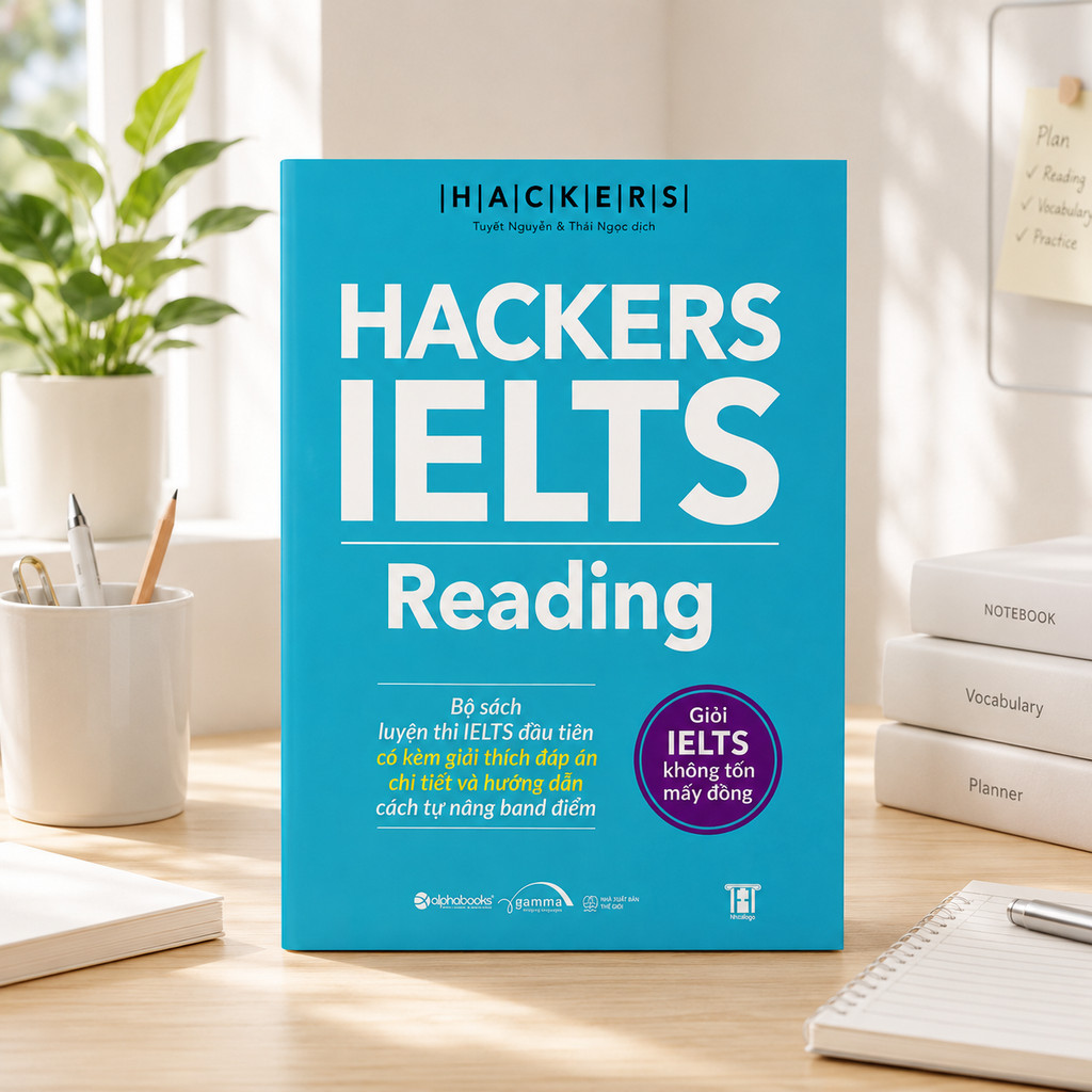 Sách - Hackers IELTS Reading - Luyện Thi IELTS Reading Band 3.0-6.0+ kèm lời giải chi tiết (Gamma)