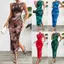 Hot Girl Split In Hình Pháp Sling Retro Đầm Slim-fit Tie-dye Váy Trượt Tuyết Dài