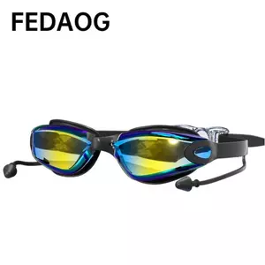 Kính bơi mùa hè FEDAOG, Kính mắt bơi chống sương mù HD, Kính bơi lặn có thể điều chỉnh chống nước bằng silicon sáng tạo dành cho nam nữ