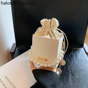 Túi xô họa tiết cao cấp ngọc trai đơn giản Niche