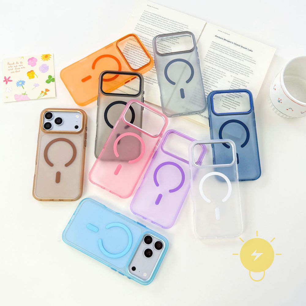 Phone Case For iPhone 17 Pro Max 16 15 14 13 TPU Matte Magnetic Transparent Aesthetic Korean Cute