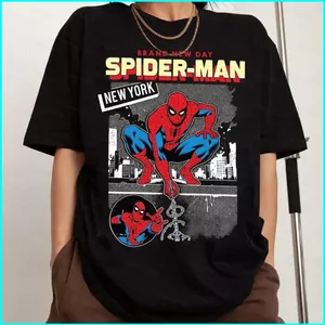SY3 2026 Người Nhện Thương Hiệu Mới Ngày Siêu Anh Hùng Áo Thun Mùa Hè Anime Tay Ngắn Top YS3