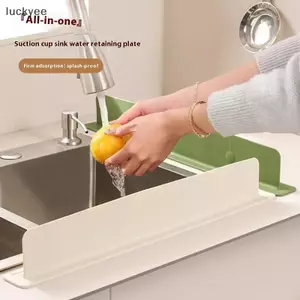 Luckyew 1 Chiếc Silicon Bồn Rửa Chén Nước Bắn Bảo Vệ Bồn Rửa Chống Bắn Chặn Chống Nước Splatter Màn Hình Chống Nước Ban TQ