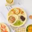 JCSYFAC Tròn Trái Cây Salad Đĩa Nhà Bếp Bữa Sáng Sna Nhúng Khay Ăn Tối Đĩa Thực Phẩm Bánh Món Tráng Miệng Khay Nhà Bếp Bộ Đồ Ăn Mới