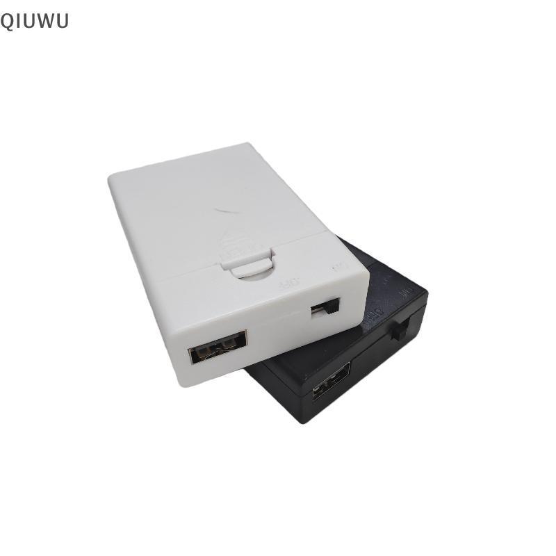 QIUWU 1 Cái Tích Hợp Giá Đỡ Pin USB Có Công Tắc Và Nắp 3AA 4.5V Hộp Pin AA Pin Phụ Kiện DIY.