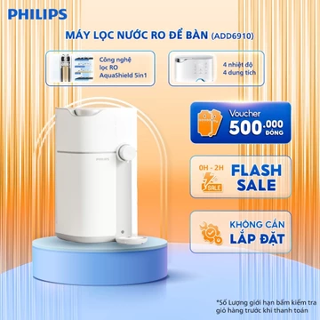 Máy lọc nước RO để bàn Philips ADD6910 màu trắng - Nhỏ gọn làm nóng 3s - Bảo hành 24 tháng