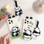 Ốp Điện Thoại Gấu Trúc Tai kawaii Dễ Thương Cho Vivo V60 V50 V40 Lite V40 V30 V29 V27 V25 Pro V29E V27E V25E Ốp Lưng Có Dây Giá Đỡ