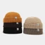 Bò dệt kim NICOLOO, Mũ len dệt kim không vành chống lạnh, Áo tròn thời trang màu trơn ngư dân Skullcap Thu đông