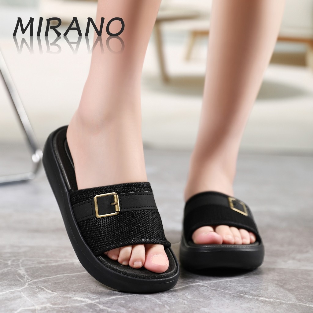 Mirano Dép  Giày Sandal Nữ  Double Quai Mềm Chống Trơn Trượt Giày Đế Bằng Thời Trang Hàn Quốc
