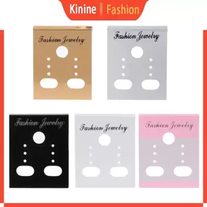 KIN 100 Miếng Hình Chữ Nhật Nhựa Bông Tai Bông Tai Hiển Thị Thẻ Đen Trang Sức Hình Chữ Nhật Hiển Thị Thẻ Bông Tai Cho Trang Sức