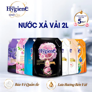 NƯỚC XẢ VẢI 2L ĐẬM ĐẶC HYGIENE THÁI LAN , Hương Nước Hoa Bảo Vệ Làm Mềm Dịu Vải Và Lâu Phai Màu Cho Quần Áo