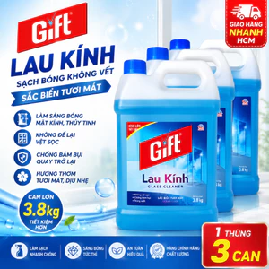 1 Thùng/3 Can Nước Lau Kính Gift 3.8Kg | Giao Nhanh HCM