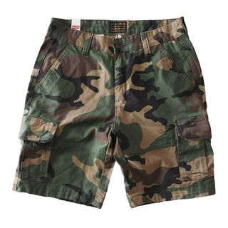 Quần short bảo hộ lao động nam Quần crop thẳng dáng rộng thông thường nhiều túi