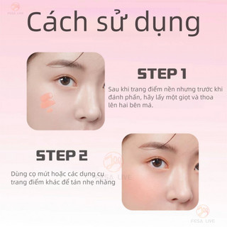 Kakashow Phong cách Hàn Quốc Dưỡng ẩm Rouge Frozen Liquid Blush Kết cấu hào quang màu đỏ tự nhiên trở nên bóng trong vài giây