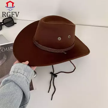 Mũ cao bồi phương Tây RGFV, Mũ leo núi Vành rộng Mũ chống nắng mùa hè, Mũ chống nắng đơn giản Mũ che nắng Mũ che nắng Mũ che nắng Nữ / Nữ