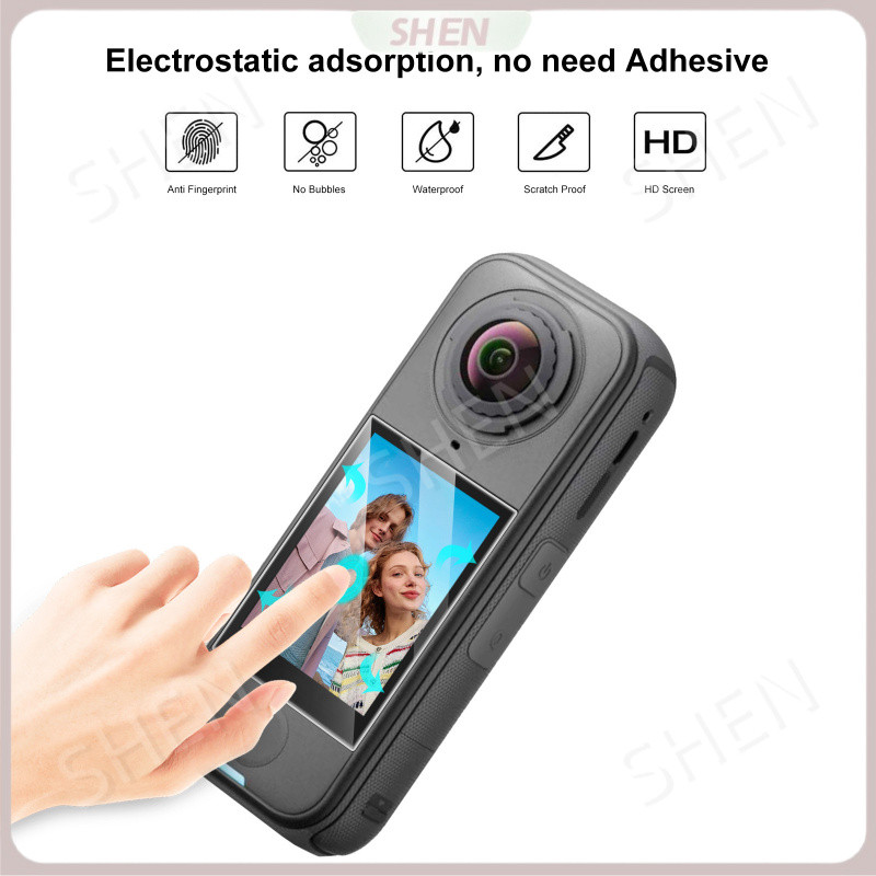 PULUZ Fat Niu Thích Hợp Cho Insta360X4 Máy Ảnh Thể Thao Toàn Cảnh HD Phim Cường Lực 360 Phụ Kiện Phim