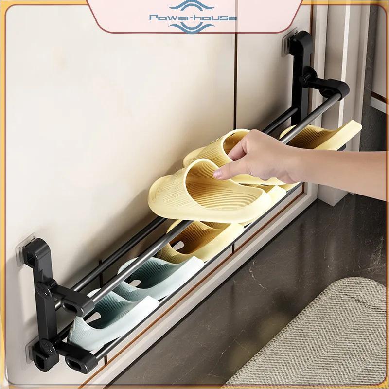 Điện Treo Tường Giá Để Giày Miễn Phí Đấm Dép Giá Phòng Tắm Dép Móc Đựng Giày Kệ Phơi Cửa Giá Để Giày.