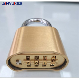 AIMVUKES Ổ Khoá Số Khoá Mật Khẩu Cao Cấp Chống Đập Chống Nước Hiệu Quả màu vàng.