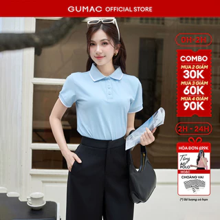 Áo polo GUMAC phối bo sọc LPLF1209