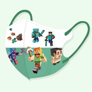 Mặt nạ trẻ em Minecraft Steve 3D cho 3-12 tuổi, họa tiết từ trò chơi Lego