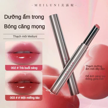 MEILUNI son môi dưỡng màu hồng kem Son thỏi bấm bóng nước dưỡng ẩm sâu-môi căng mọng chỉ với 1 lần chạm Gương Son Dưỡng Môi dưỡng ẩm