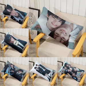 Vỏ gối Kpop FLARE U Vỏ gối Polyester hình chữ nhật một mặt, có thể giặt được, Thích hợp để trang trí phòng khách giường Sofa (Không bao gồm lõi)