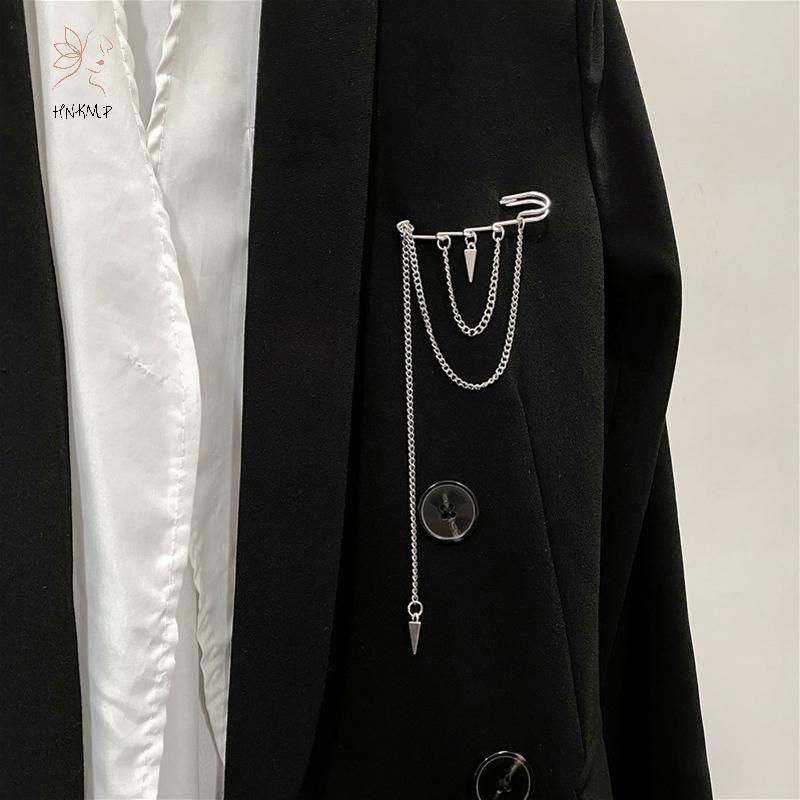 HNKMP Dark sel Mặt Dây Chuyền Thổ Cẩm Dành Cho Nam Nữ Vintage Trâm Cài Punk Stay Gothic Bông Tai Kẹp Dạo Phố Trang Sức.