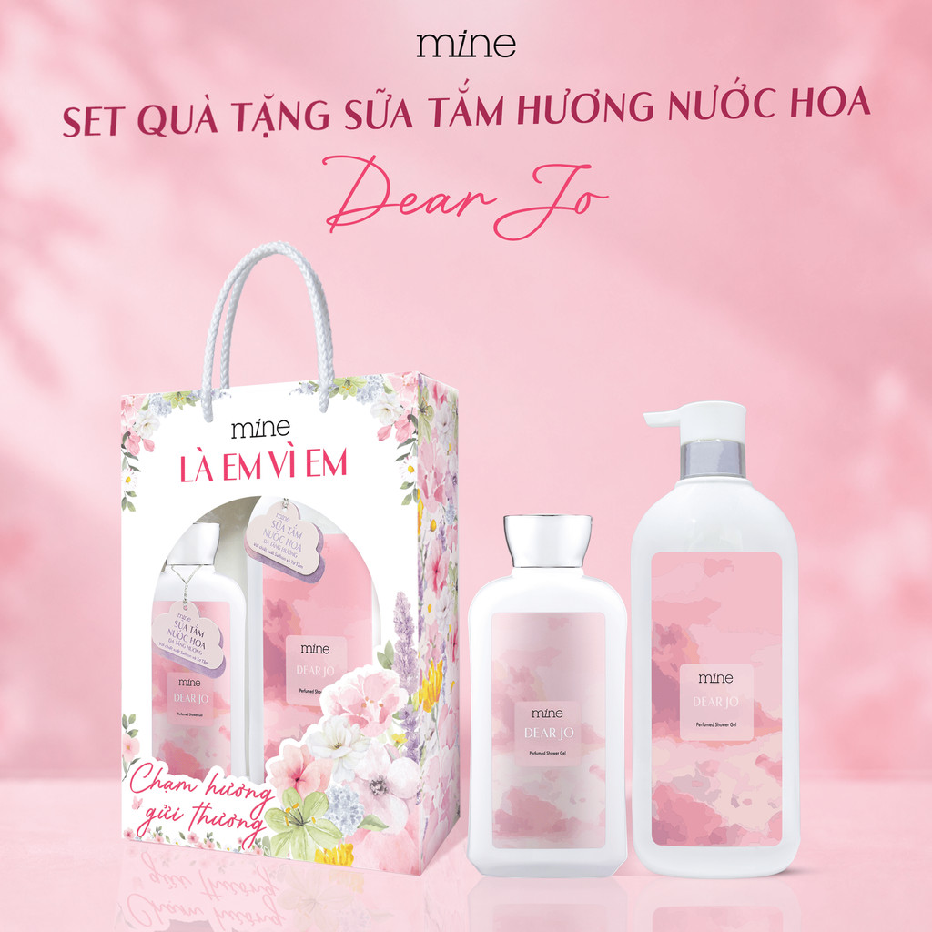 [SET QUÀ TẶNG] Sữa Tắm Hương Nước Hoa Mine Perfumed Showergel Thơm Quyến Rũ Hỗ Trợ Dưỡng Ẩm Và Dưỡng Sáng Da 470g & 750g
