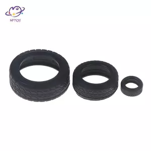 HFTOY 10 / 20 / 50 Cái 1 / 18 1 / 24 1 / 43 Da Lốp Xe Mô Hình Phụ Kiện Hiển Thị Cảnh Thu Nhỏ Cho Người Yêu Mô Hình Bộ Sưu Tập Quà Tặng ~