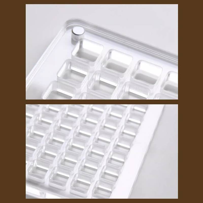 AN.MART 36 / 64 / 100 Lưới Hộp Bảo Quản Đậu Vàng Nhỏ Acrylic Chuyển Vàng Mặt Dây Chuyền Ngăn Hộp Bộ Sưu Tập Chống Oxy Hóa Hộp Trưng Bày Vỏ Biển Từ Tính VN