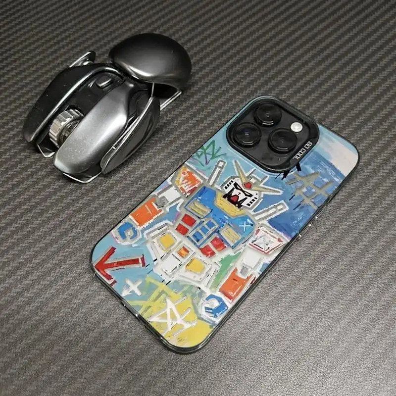 Ốp lưng Gundam nhiều màu, chất liệu da PU bền đẹp chống sốc tốt Bảo Vệ Camera Cấp iPhone 17/16/15/14/13/12/11/X/XS Max