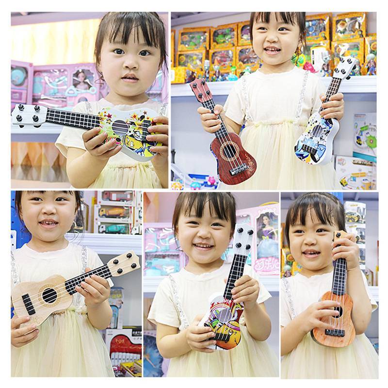 JINHF 1PC 4 Dây Mini Guitarra Quà Tặng Nhạc Cụ Giáo Dục Sớm Đồ Chơi Dành Cho Người Mới Bắt Đầu Trẻ Em Trẻ Em 21 Inch Ukulele HOT