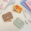 Ví đựng tiền xu GUSTAVA, Túi đựng thẻ chần kẻ sọc, Polyester nhiều lớp dễ thương có dây kéo Túi lưu trữ Sử dụng hàng ngày