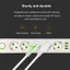 STABFOAM Dải nguồn STABFOAM, Sạc nhanh 2.1A 3 cổng USB Ổ cắm EU, Dây nối dài 2m bền bỉ 2500W Ổ cắm AC tiêu chuẩn Châu Âu Sạc thiết bị hàng ngày nhiều bất ngờ