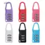 Ổ khóa kết hợp Mini DELMER, Khóa kết hợp vali chữ số bằng nhựa, Khóa ngăn kéo 3 mặt số thời trang Khóa mật khẩu Túi kết hợp ổ khóa Vali