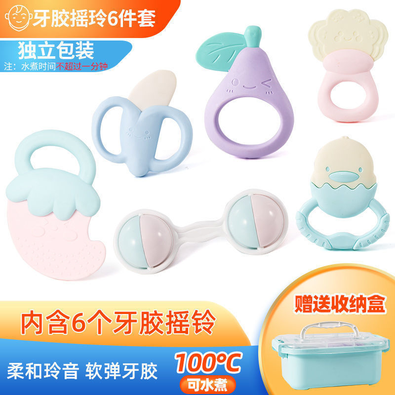 Chuông lục lạc cho bé sơ sinh 0-6 tháng Giáo dục cho bé Giáo dục sớm Tay cầm Huấn luyện viên nhai Đồ chơi
