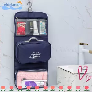 Dụng cụ treo EBINLANDS, Túi giặt du lịch có thể tháo rời tách ướt khô, Túi đựng đồ 3 trong 1 chống thấm nước chất lượng cao Phòng tắm