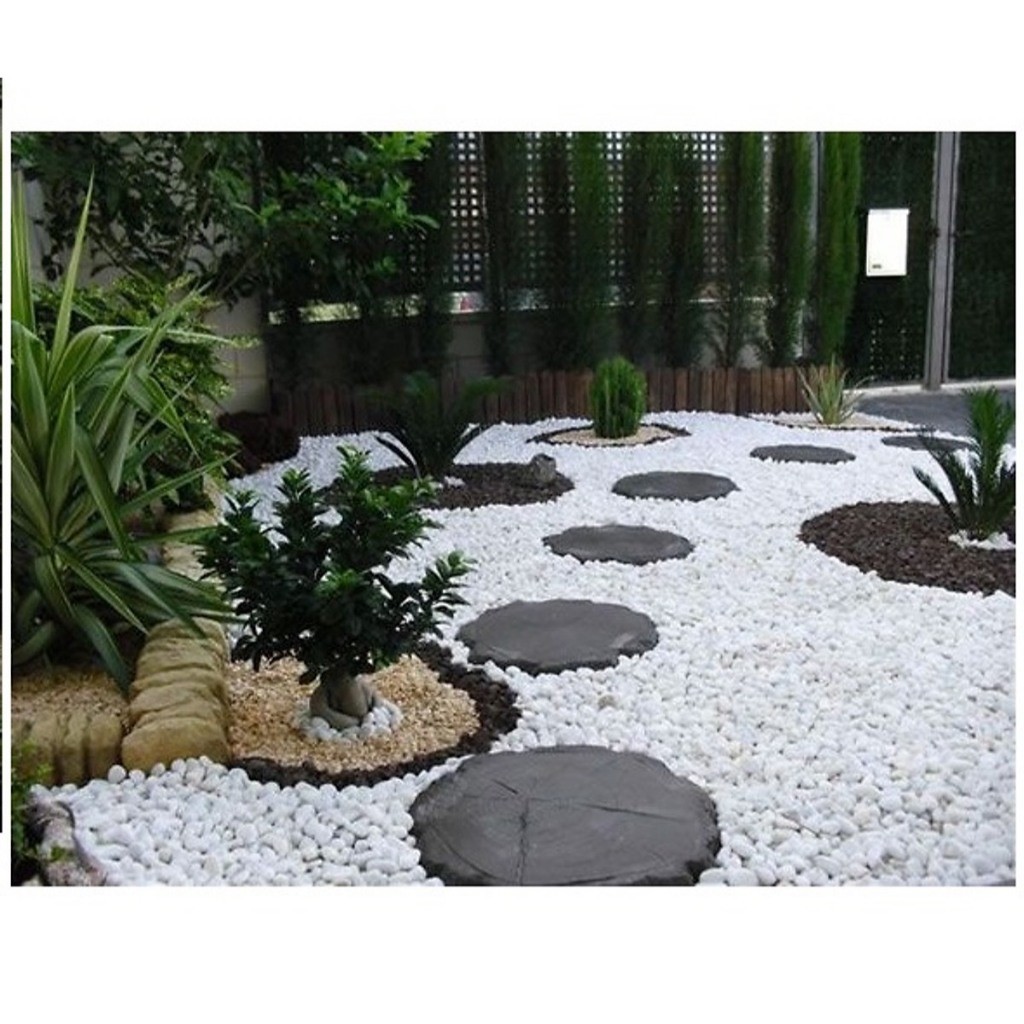 1 bao 12kg-13kg Sỏi Trắng Trang Trí Sân Vườn – Đá Trắng Rải Chậu Cây, Tiểu Cảnh, Decor Ban Công & Lối Đi