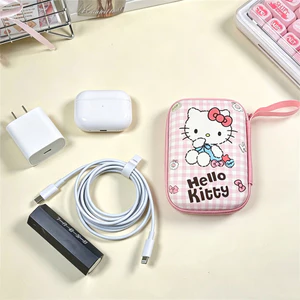 Dễ Thương Hello Kitty Túi Bảo Quản Sạc Bảo Vệ Túi Bảo Quản Tổ Chức Tai Nghe Không Dây Bảo Quản