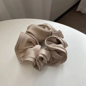 Hàng sẵn có Dây buộc tóc kiểu Pháp Cao cấp Cảm giác Scrunchy Dây buộc tóc Zhao Lusi Cùng phong cách Nấm quá khổ Edge Satin X
