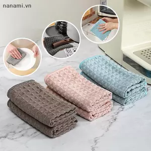 Khăn lau quầy bar Micro Waffle Thanh cà phê siêu thấm Máy làm sạch Khăn vải lau gia đình Khăn lau Barista Rag [VN]
